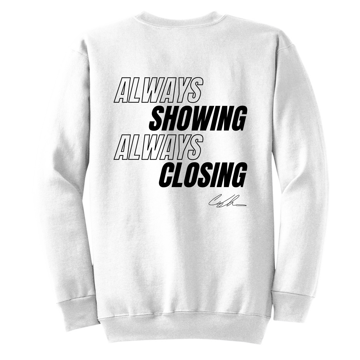 WHITE CREWNECK